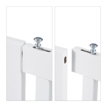 Weißes Sicherheitstor mit Tür 70 cm