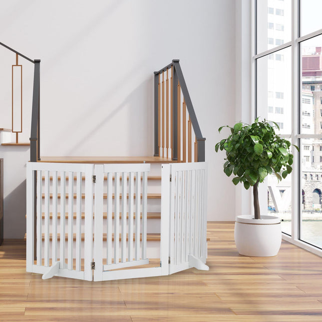Bezpečnostní zábrana s dvířky 70 cm, bílá