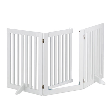 Bezpečnostní zábrana s dvířky 70 cm, bílá