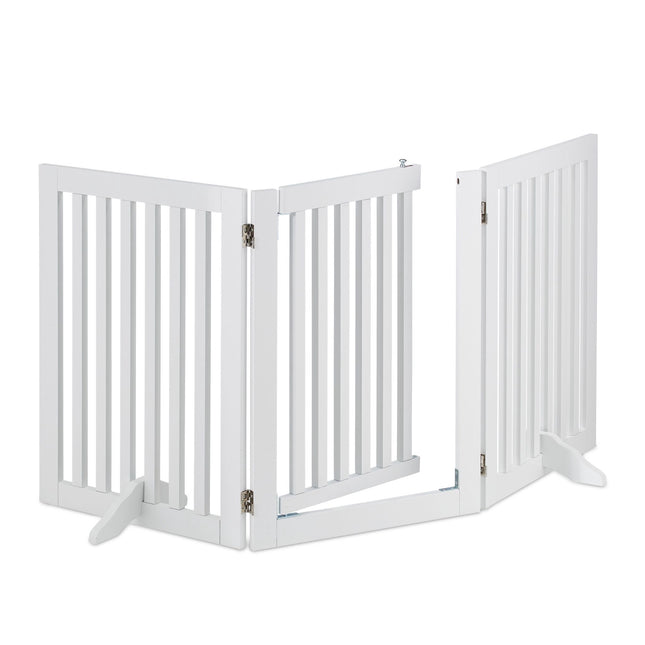 Bezpečnostní zábrana s dvířky 70 cm, bílá