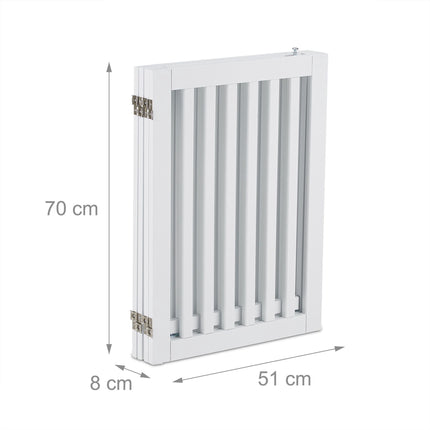 Weißes Sicherheitstor mit Tür 70 cm