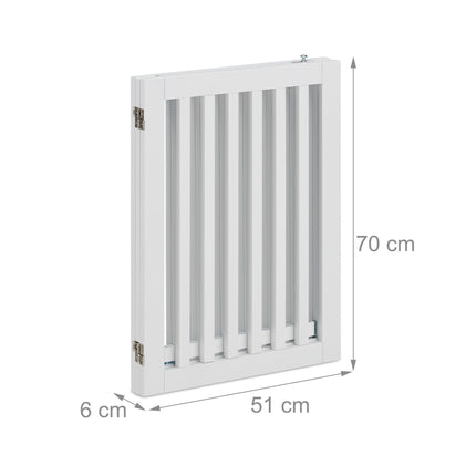 Bezpečnostní zábrana s dvířky 70 cm, bílá