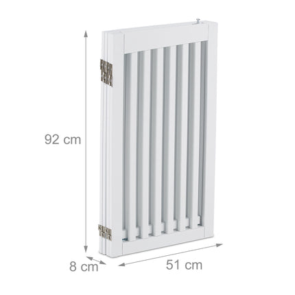 Weißes Sicherheitstor mit Tür 92 cm