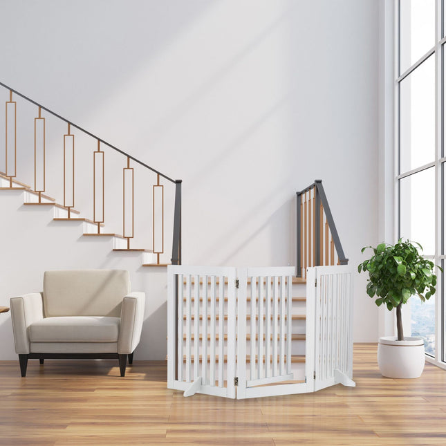 Bezpečnostní zábrana s dvířky 92 cm, bílá