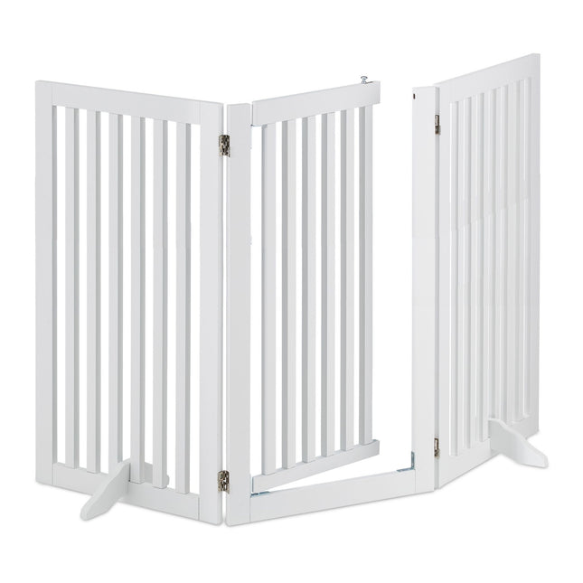 Bezpečnostní zábrana s dvířky 92 cm, bílá