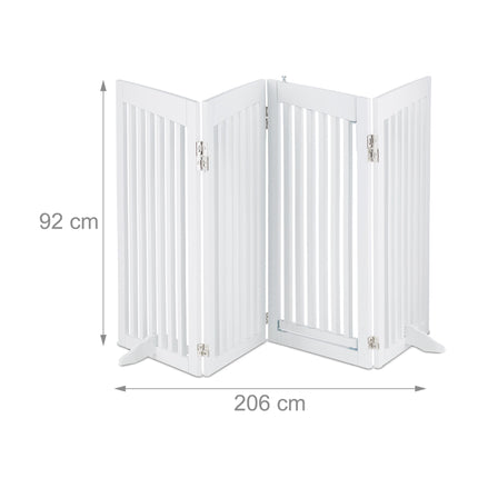 Weißes Sicherheitstor mit Tür 92 cm