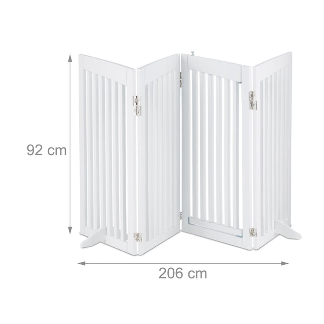 Bezpečnostní zábrana s dvířky 92 cm, bílá