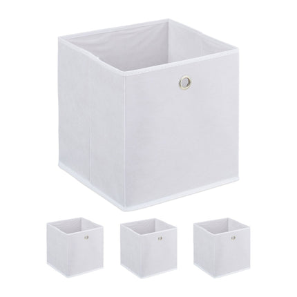 Úložný box, sada 4 ks, bílý
