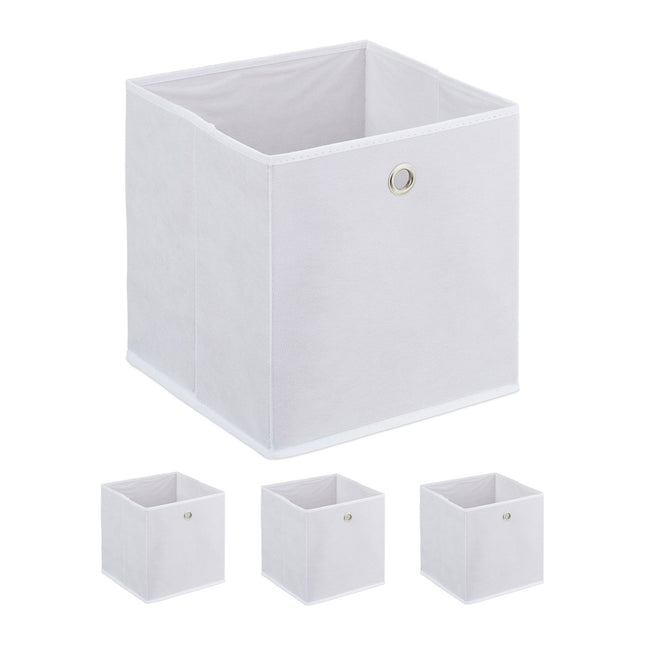 Úložný box, sada 4 ks, bílý