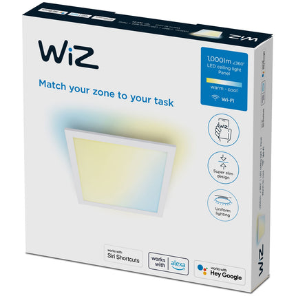 WiFi čtvercový panel 12W 1000ml, teplá-studená bílá, bílý