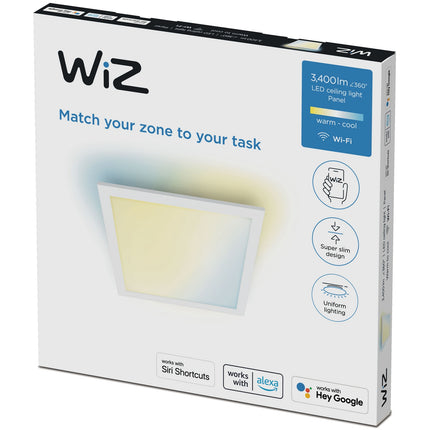 WiFi čtvercový panel 36W 3400lm, teplá-studená bílá