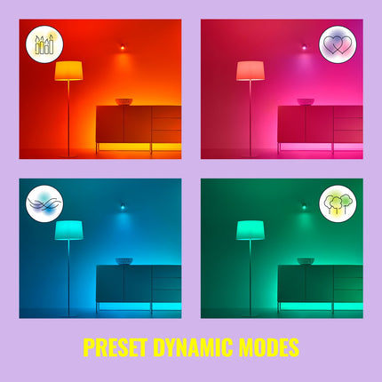 WiFi sloupová stojací lampa RGB, vícebarevná, 150cm