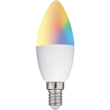 WiFi chytrá LED žárovka E14 RGBW 4.9W 470 lm