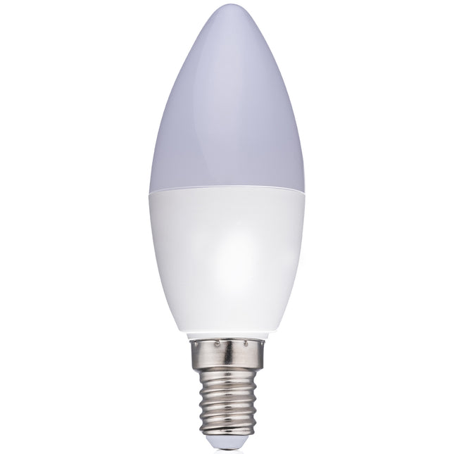 WiFi chytrá LED žárovka E14 teplá/studená bílá 4.9W 470 lm