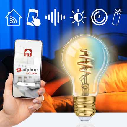 WiFi chytrá LED žárovka E27 teplá/studená bílá 4.9W 360 lm