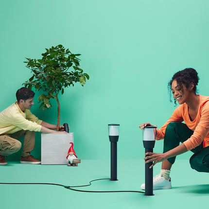 WiFi chytré sloupkové svítidlo Elpas, barevné + teplá-studená bílá, 12V, rozšíření