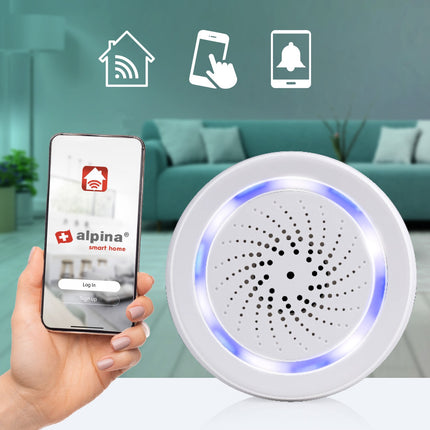 WiFi chytrá vnitřní siréna 90dB