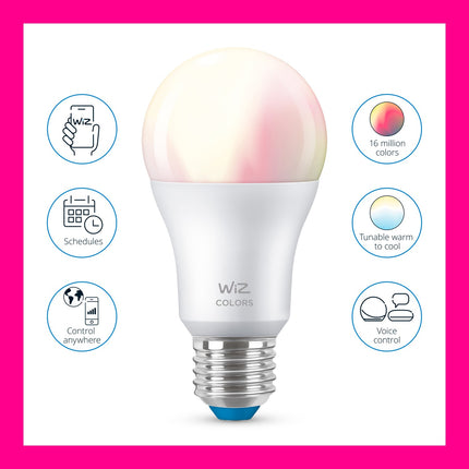 WiFi chytrá LED žárovka E27 Normal 60W barevná, 1 ks, Promo