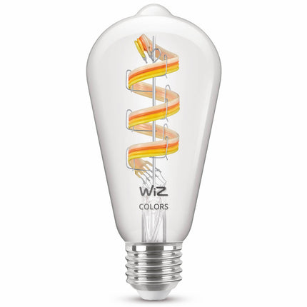 WiFi chytrá LED žárovka E27 ST64 40W Filament, barevná + teplá-studená bílá, 470lm