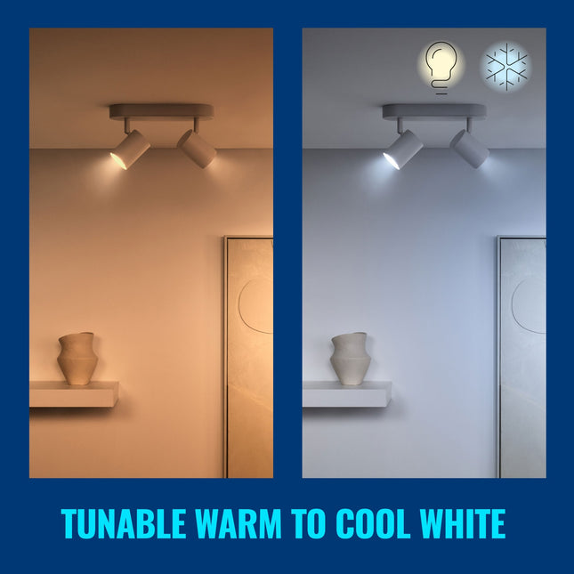 WiFi Smart LED GU10 50W 345lm Farbe + Warm-Kaltweiß 2er-Pack