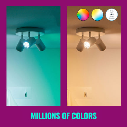 WiFi Smart LED GU10 50W 345lm Color + Warm-cool white 3-pack