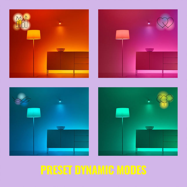 WiFi Smart LED GU10 50W 345lm Farbe + Warm-Kaltweiß 3er-Pack