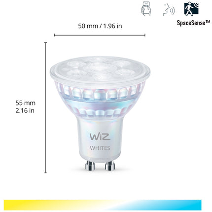 WiFi chytrá LED žárovka GU10 50W 345lm teplá-studená bílá, 1 ks