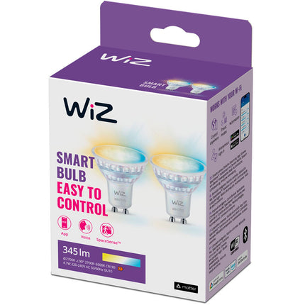 WiFi chytrá LED žárovka GU10 50W 345lm teplá-studená bílá, 2 ks