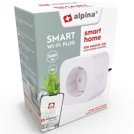 WiFi chytrá zásuvka 3680W s měřením spotřeby