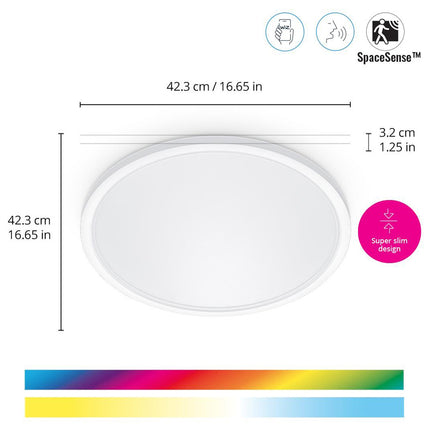 WiFi chytré stropní svítidlo SuperSlim, barevné + teplá-studená bílá, 2600lm