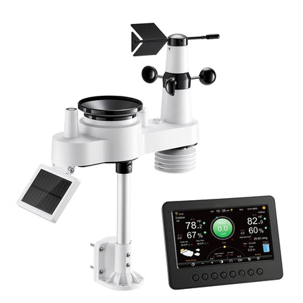 Wi-Fi Weather Station, 7-in-1, 7-Inch TFT, Solar Sensor
