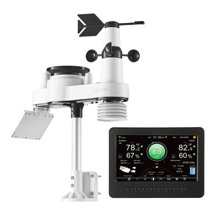 Wi-Fi Weather Station, 7-in-1, 7-Inch TFT, Solar Sensor