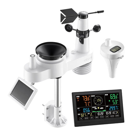 Wi-Fi Weather Station with App, 7.5-Inch Display, Solar Sensor