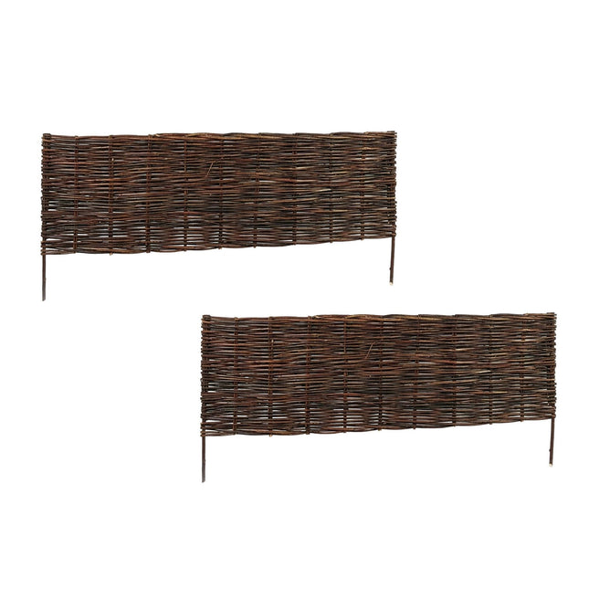Willow Garden Border Fence, Flexible Bed Edging With Pegs