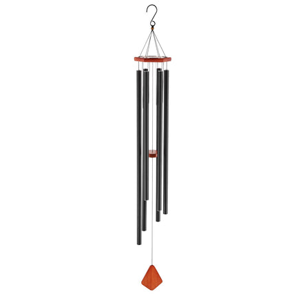 Wind Chimes, 60-Inch Outdoor Deep Tone, 6 Tubes, Black