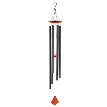 Wind Chimes, 60-Inch Outdoor Deep Tone, 6 Tubes, Black