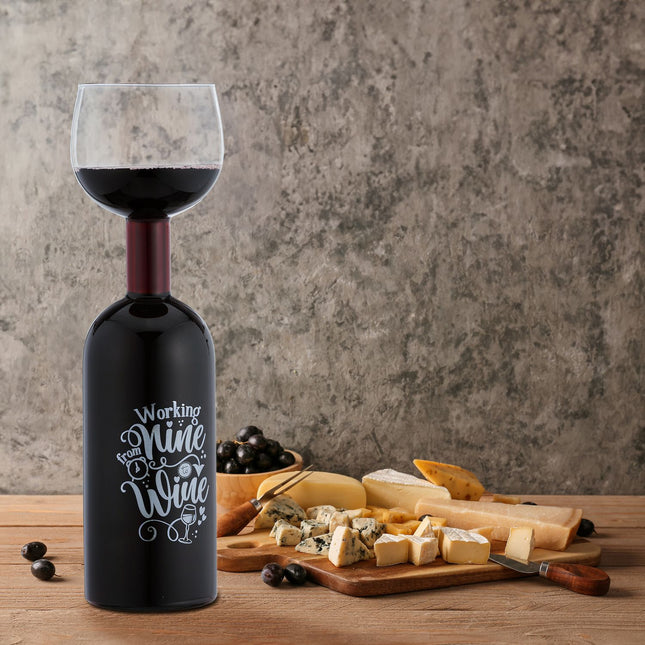 Weinflaschenglas – Fasst 750 ml, Lustiges Geschenk für Weinliebhaber