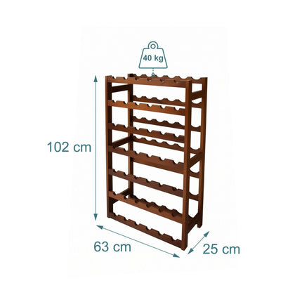 Wine Bottle Holder, Walnut Rack for Red and White Wine