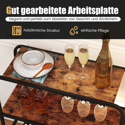 Wine Rack for 16 Bottles with Glass Holders, 5-Tier