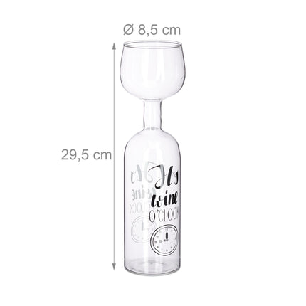 Sklenice ve tvaru lahve na víno 750 ml