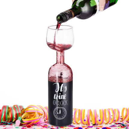 Sklenice ve tvaru lahve na víno 750 ml
