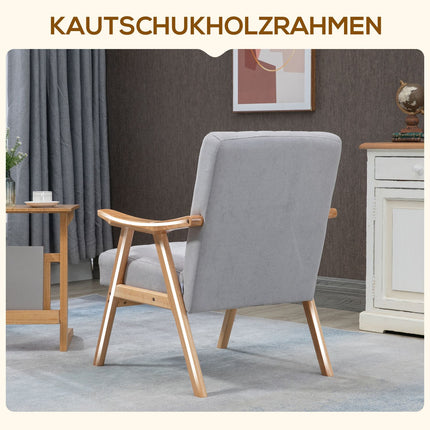 Čalouněné křeslo ušák se vzhledem sametu, skandinávský design, šedá