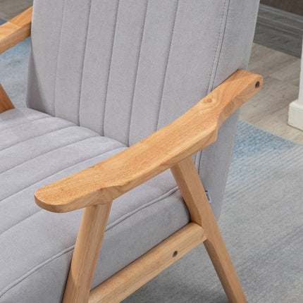 Čalouněné křeslo ušák se vzhledem sametu, skandinávský design, šedá