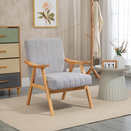 Čalouněné křeslo ušák se vzhledem sametu, skandinávský design, šedá
