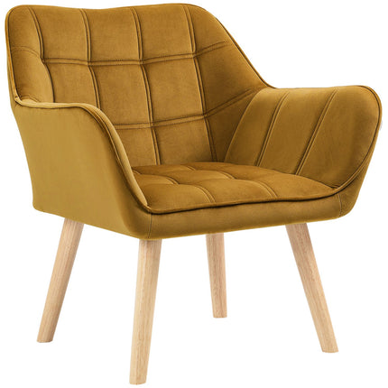 Skandinávský sametový ušák – 67x61.5x71 cm, žlutý
