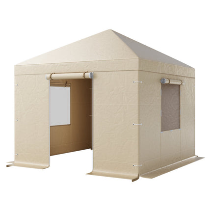Winter Gazebo Cover 10x10 Ft, PE Sidewalls, Windows