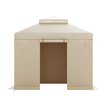 Winter Gazebo Cover 10x10 ft, PE, Sidewalls with Windows