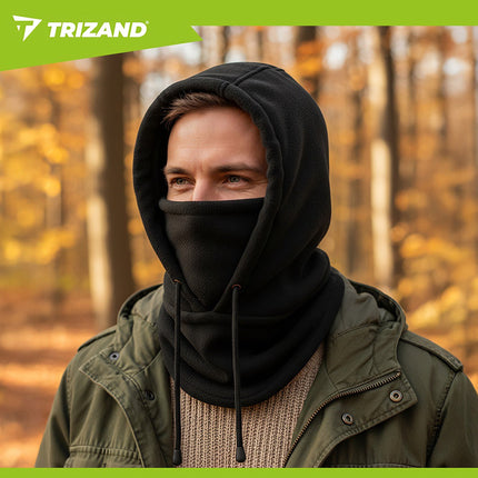 Winter Schal und Mütze Set, Schwarz, Universalgröße