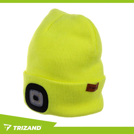 Winter hat with flashlight - yellow Trizand 22664