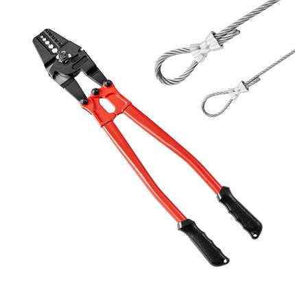 Wire Rope Swager Crimper 24 In, 5-Cavity 1/16–3/16